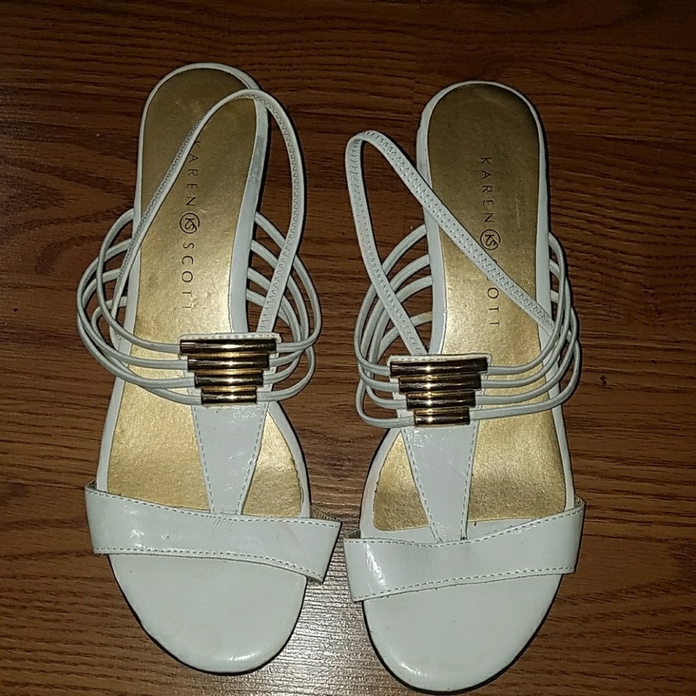 White sandals